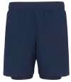 TL615 Tombo Double Layer Sports Shorts Navy/Navy colour image